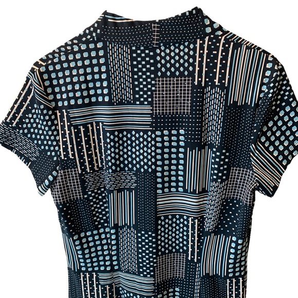 J. McLaughlin Dresses J Mclaughlin Ivana Short Sleeve V Neck Blue